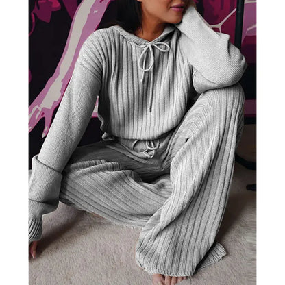 Women's Fall Hooded Long-Sleeve Casual Suit