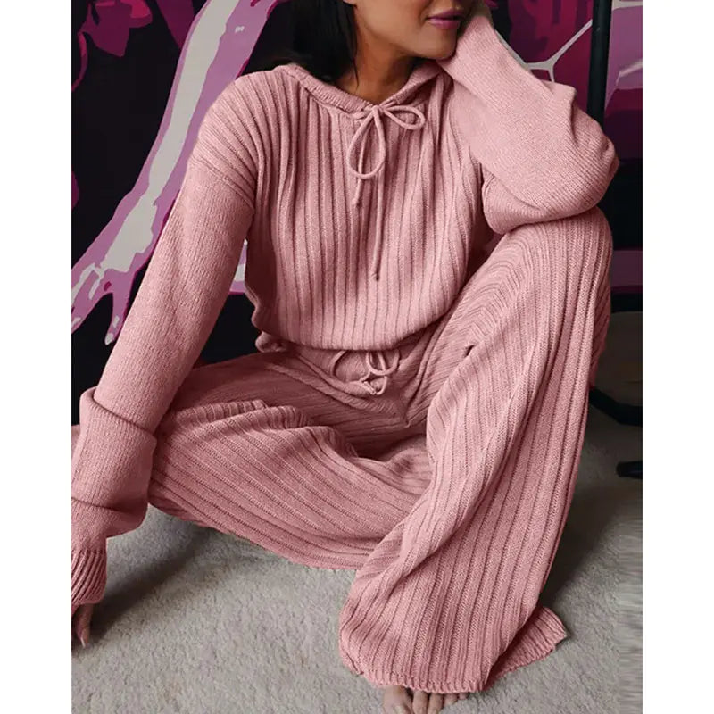 Women's Fall Hooded Long-Sleeve Casual Suit
