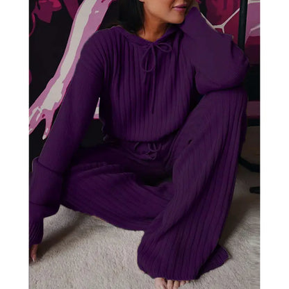 Women's Fall Hooded Long-Sleeve Casual Suit