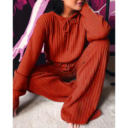 Women's Fall Hooded Long-Sleeve Casual Suit
